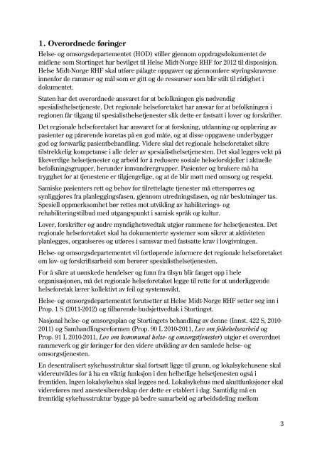 Oppdragsdokument 2012 Helse Midt-Norge RHF - Regjeringen.no