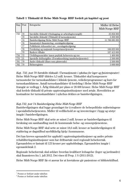 Oppdragsdokument 2012 Helse Midt-Norge RHF - Regjeringen.no