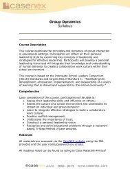 Group Dynamics Syllabus - Casenex