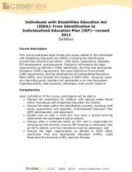 Individuals with Disabilities Education Act (IDEA): From ... - Casenex