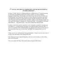 4 ANNUAL SWEARING IN, PROMOTION AND ... - City of Pittsburgh
