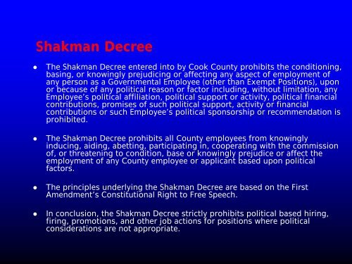 Cook County - Shakman Decree - Unlawful Political Discrimination ...