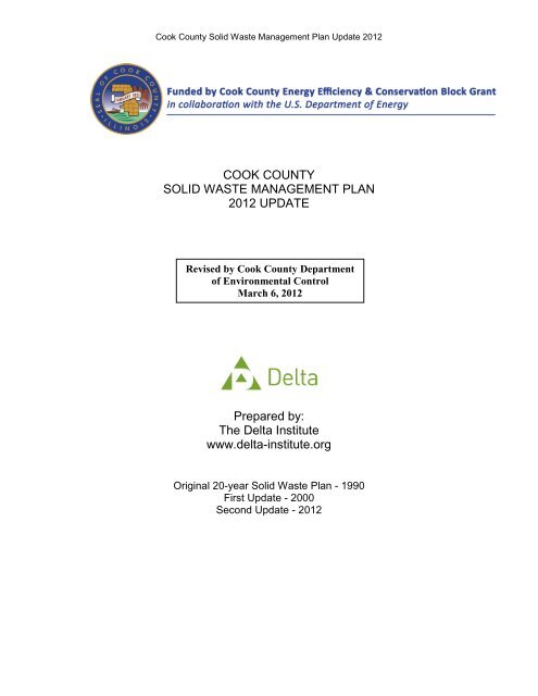 COOK COUNTY SOLID WASTE MANAGEMENT PLAN 2012 ...