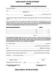 cook county letter of intent