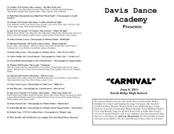 Davis Dance Academy âCarnivalâ