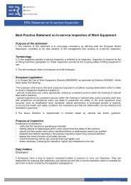 Best Practice Statement for In-service Inspection of Work Equipment