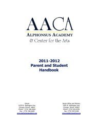 2011-2012 Parent and Student Handbook - Alphonsus Academy ...