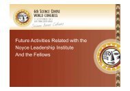 Noyce Leadership Institute - 6th Science Centre World Congress