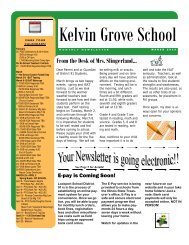 March 2010 - Milne-Kelvin Grove School District 91