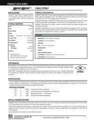 Cable Spray Product Data Sheet - FireProtection411