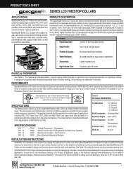 SerieS LCC FireStop CoLLarS - STI - Specified Technologies Inc