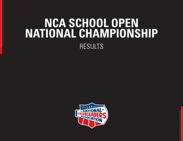 NCA SCHOOL OPEN NATIONAL CHAMPIONSHIP