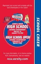 high school - National Cheerleaders Association