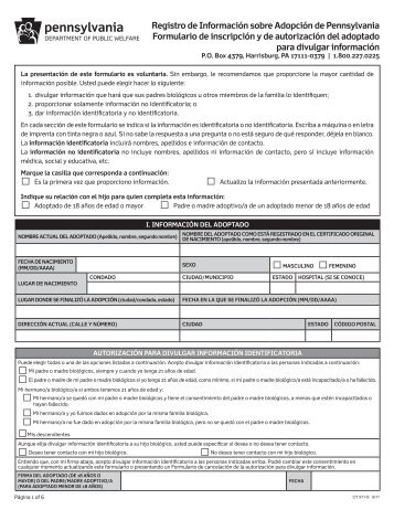 Registro de InformaciÃ³n sobre AdopciÃ³n de Pennsylvania ...