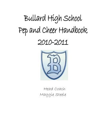 Bullard High School Pep and Cheer Handbook 2010-2011