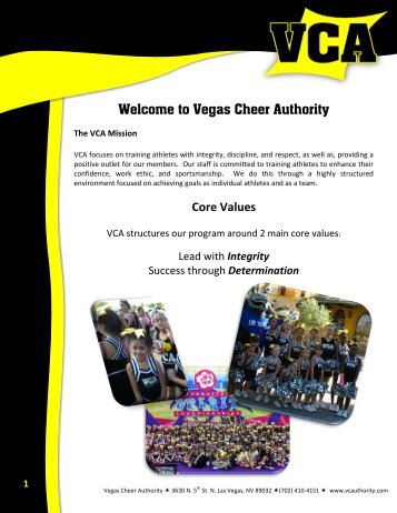 Welcome to Vegas Cheer Authority - JAMSpiritSites.com