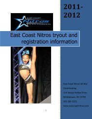 East Coast Nitros tryout and registration information - JAMSpiritSites ...