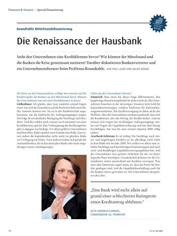 Die Renaissance der Hausbank - Deutsche Bank