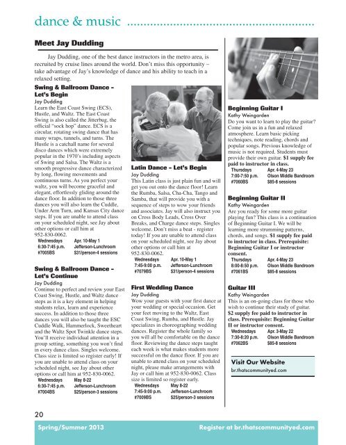 Spring Summer 2013 Catalog - Community Services - Bloomington ...