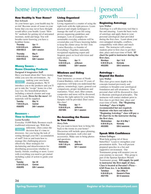 Spring Summer 2013 Catalog - Community Services - Bloomington ...