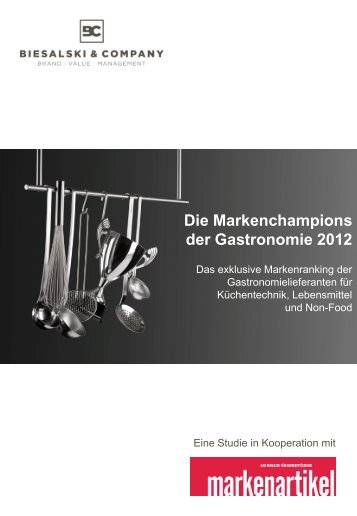 Markenchampions der Gastronomie 2012 - Biesalski & Company