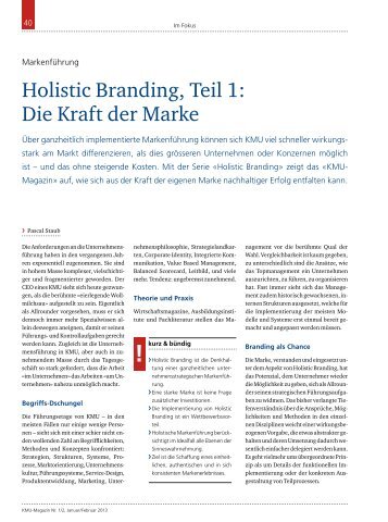 Holistic Branding, Teil 1: Die Kraft der Marke - Biesalski & Company