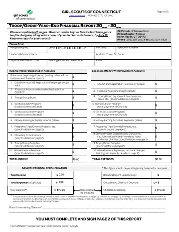 year end financial report