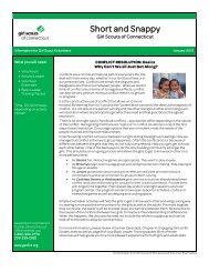 Short and Snappy - Conflict Resolution 1/24/13 - Girl Scouts of ...