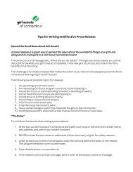 Tips for Writing an Effective Press Release - Girl Scouts of Connecticut