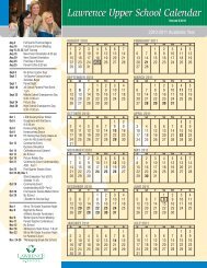 Lawrence Upper School Calendar - Lawrence School