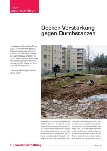 Decken-VerstÃ¤rkung gegen Durchstanzen