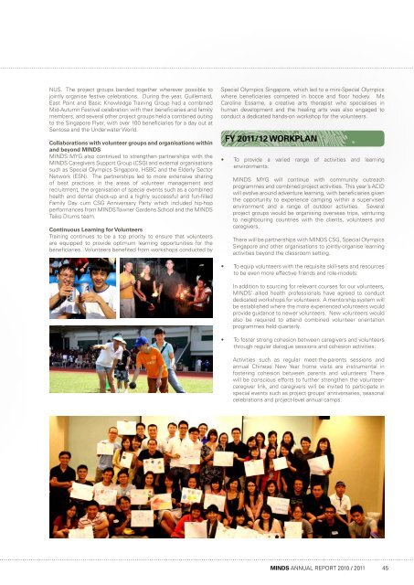 ANNUAL REPORT 2010 / 2011 - MINDS