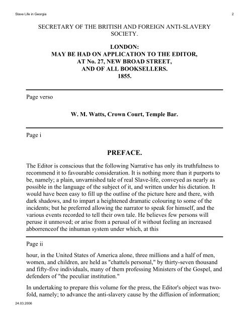 Slave Life in Georgia - African American History