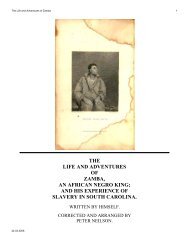 The Life and Adventures of Zamba, an African Negro King