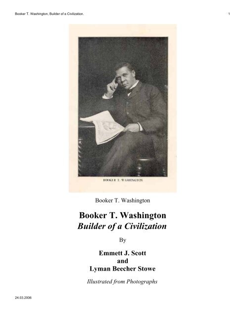 Booker T. Washington, Builder o - African American History