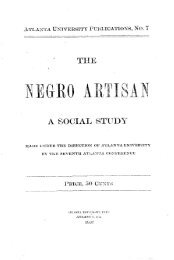 The Negro Artisan: A Social Study - UMass Amherst Libraries