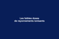 Les faibles doses de rayonnements ionisants - Espci