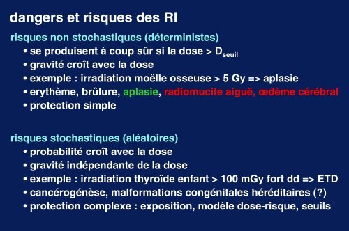 Les faibles doses de rayonnements ionisants - Espci