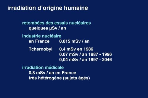 Les faibles doses de rayonnements ionisants - Espci