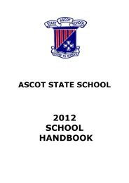 Handbook - Ascot State School - Education Queensland