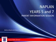 Years 5 and 7 NAPLAN PARENT INFORMATION SESSION