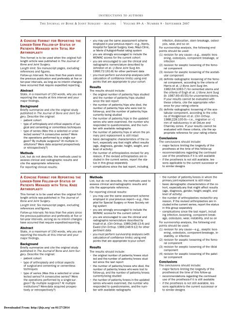 Front Matter - The Journal of Bone & Joint Surgery