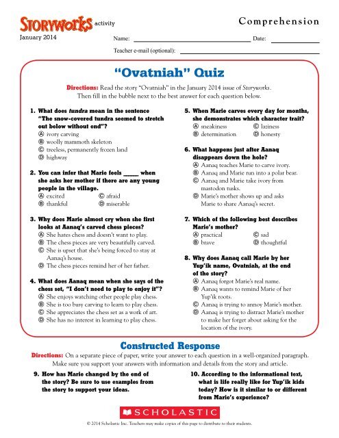 Ovatniah Quiz