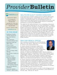 Provider Bulletin - CenCal Health