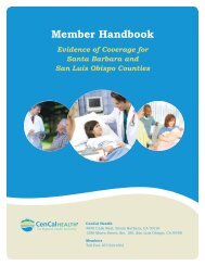 Member Handbook - CenCal Health