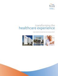 10 Annual Report - the Hoag Hospital Foundation