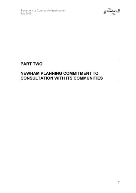Statement of Community Involvement - Newham