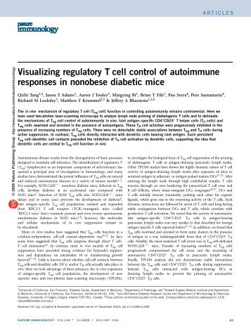 Tang et al. Nature Immunology. 2006 - Departments of Pathology ...