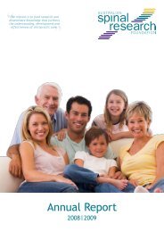 Annual Report 2008-2009 - Australian Spinal Research Foundation