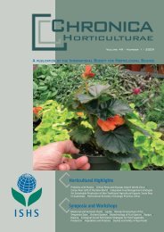 Chronica Horticulturae volume 49 number 1 ... - Acta Horticulturae
